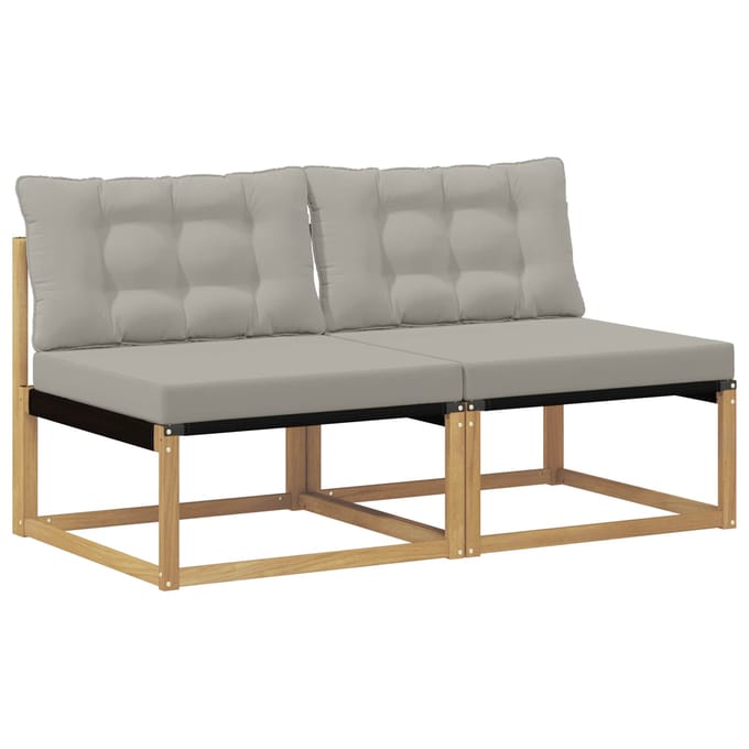 vidaXL - Buiten - Midden - Sofa - Massief - Acacia - Hout - Wit