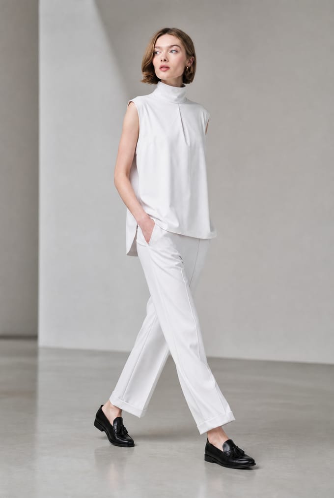 IrenaN structure technical jersey pants | Sand - Sand / S