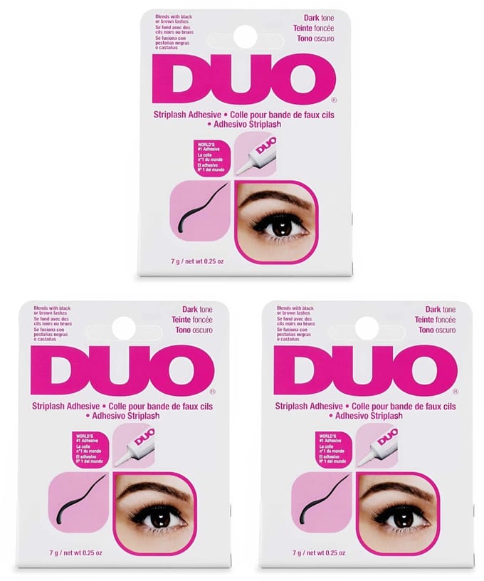 DUO Striplash Kleef - Kunstwimpers - Donker 7g 3-pack