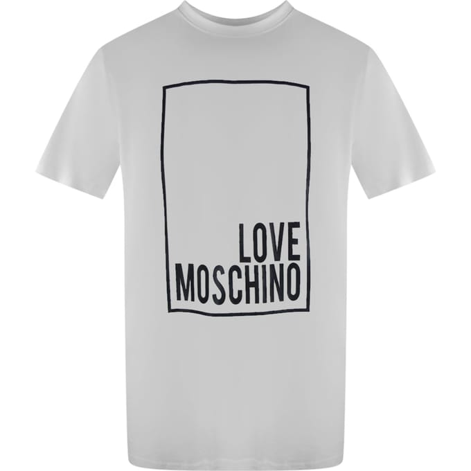 Love Moschino Box Logo Wit T-shirt