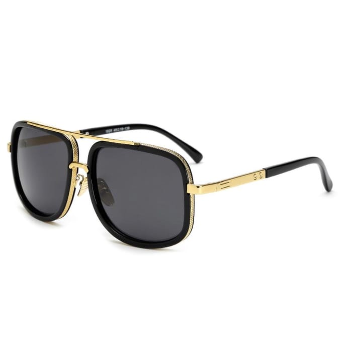 Oversized Mach One Zonnebril Luxe Merk Vierkant Retro Zonnebril voor Mannen Vrouwen Unisex Mode Accessoires black