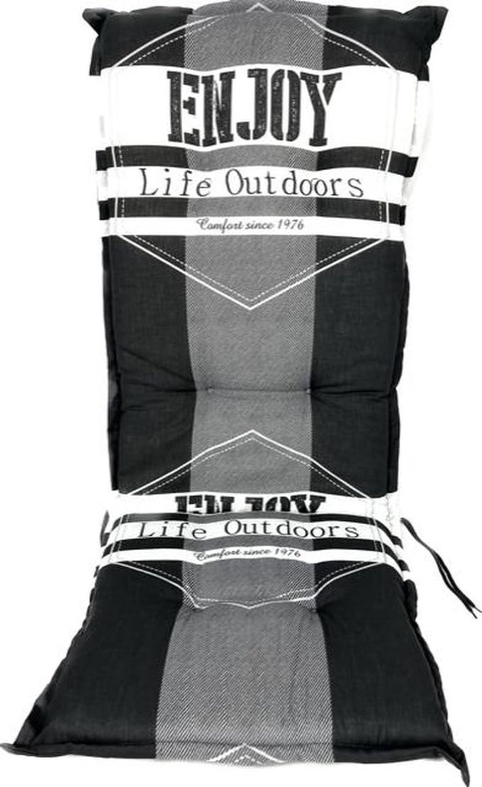 Madison Tuinstoelkussen hoge rug 50x123 cm Enjoy outdoor grey