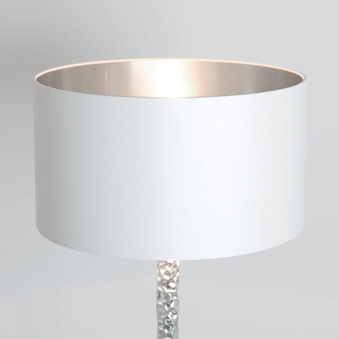 Holländer Vloerlamp Cancelliere Rotonda zijde wit/zilver