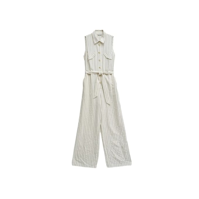Linnen gestreepte jumpsuit voor dames Salsa Jeans