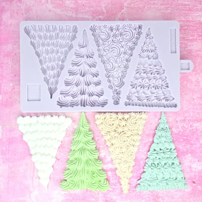 Karen Davies Siliconen Mal - Buttercream Trees