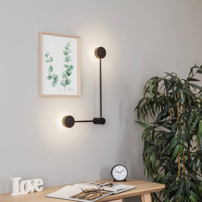 Nowodvorski Lighting Wandlamp Orbit II 20/40, zwart, 2-lamps
