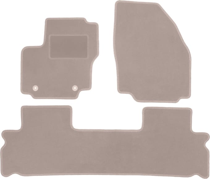 Beige veloursmatten voor: Ford S-MAX MK1 minivan (2006-2012)