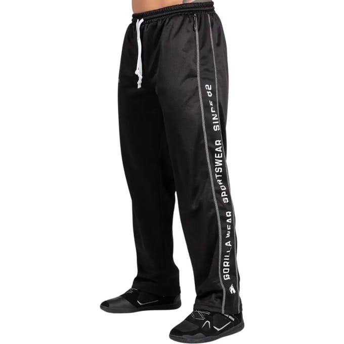 Gorilla Wear Functional Mesh Trainingsbroek - Zwart/Wit - S/M