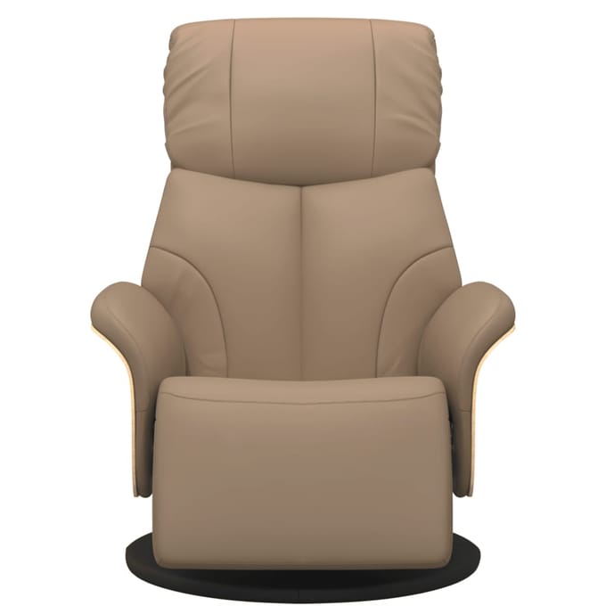 vidaXL - Fauteuil - verstelbaar - met - voetensteun - kunstleer - cappuccinokleur