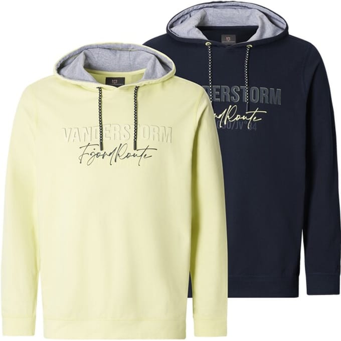 Jan Vanderstorm herren Sweatshirts, Set Van 2 - 56/58 - lichtgroen - Plus Size