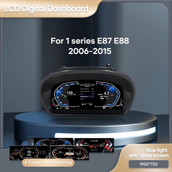 Auto LCD Dashboard Paneel Voor BMW 1 Serie E81 E82 E87 E88 2006-2015 Jaar Digitale Cluster Instrument display Snelheidsmeter