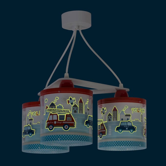 Dalber Hanglamp police voor kinderen, versie met 3-lamps
