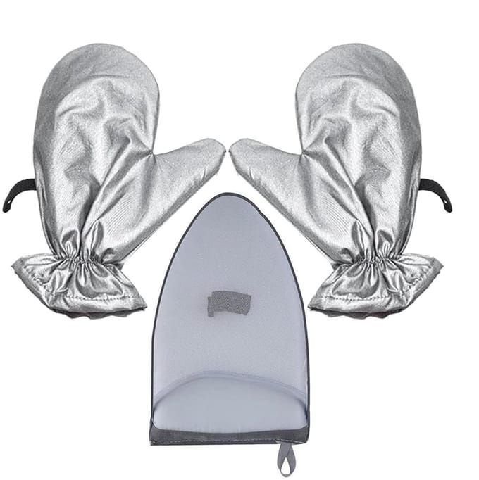 Strijkhandschoenen - Stoombescherming - Kleding Stomen - Hittebestendig Ontwerp - 29 x 23 cm - Grijs