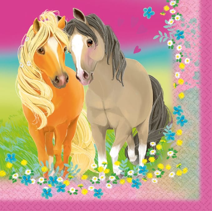 Amscan by Riethmuller - Riethmüller - Servetten - 20 Pretty Pony 33 x 33 cm