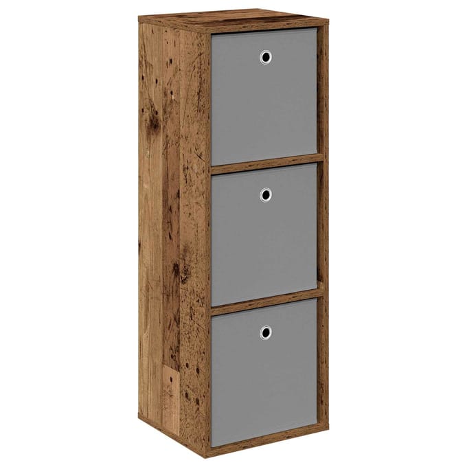 vidaXL - Dressoir - met - lade - Oudhout - 35 - x - 32 - x - 99,5 - cm
