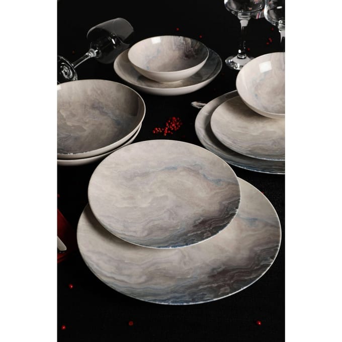 Asir - Dinerset - eetset - servies (24-delig) - Veelkleurig - 25 x 25 x 3