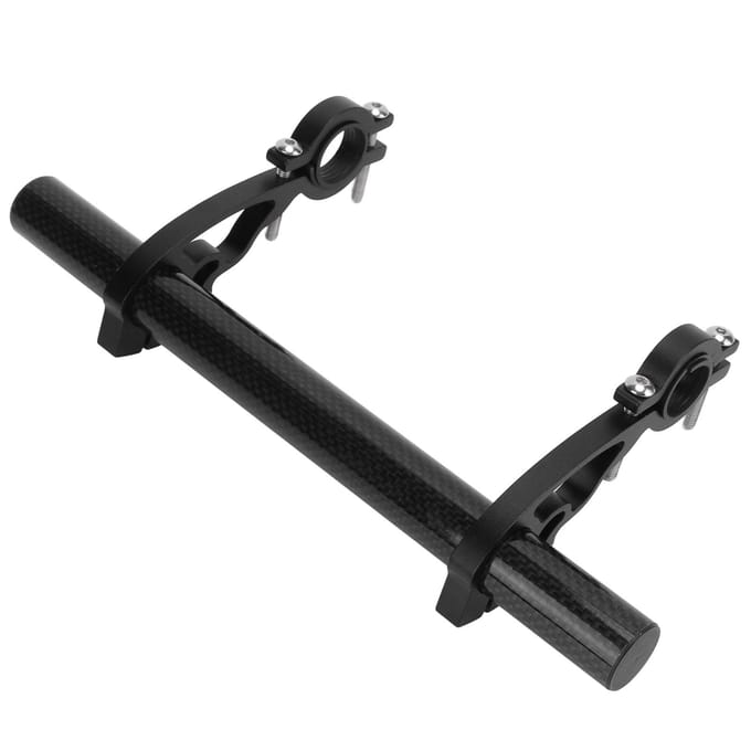 Support de Guidon de Vélo Multifonctionnel Tube en Carbone Extenseur de Guidon de Vélo Support d'Extension black
