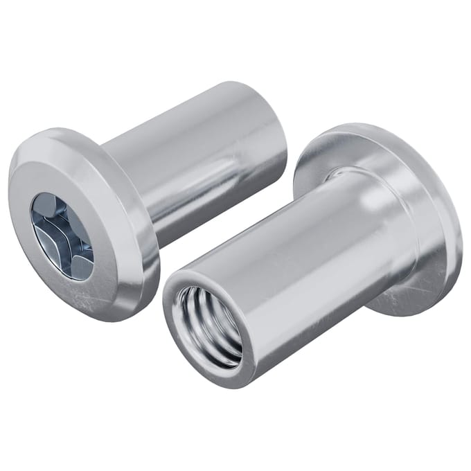 vidaXL Slotmoer 2 pcs Zilver M6 x 15 mm Staal