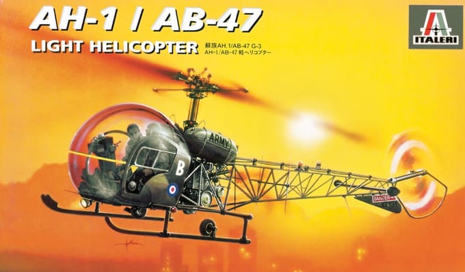Italeri Modelbouwpakket Militaire voertuigen - 095 Bell AH-1 / AB-47 - Helikopter Plastic - 1:72 - Modelbouw