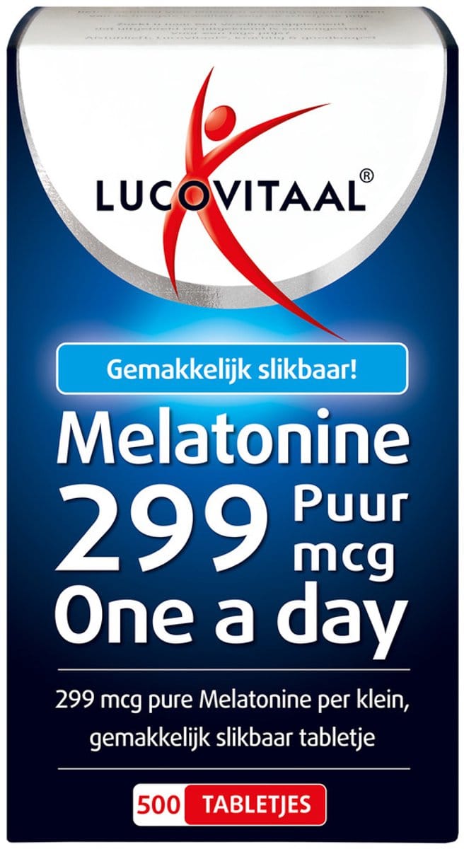 Lucovitaal melatonine 299 mcg puur één per dag 500 tabl.