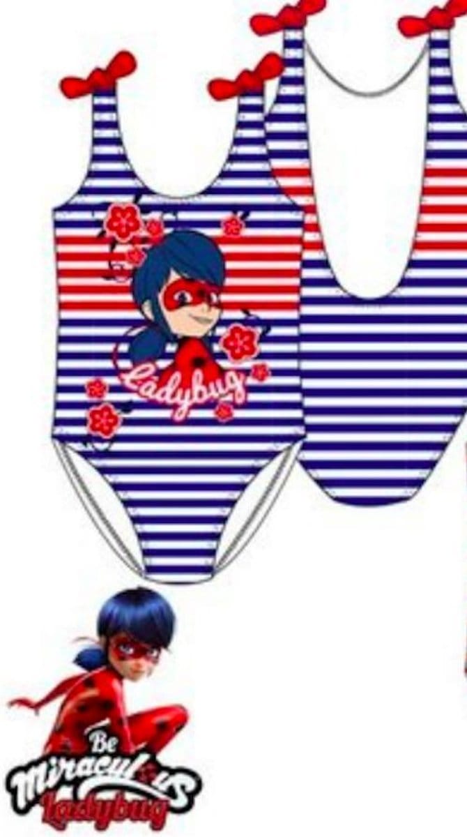 Miraculous Ladybug badpak - blauw - maat 110 / 5 jaar