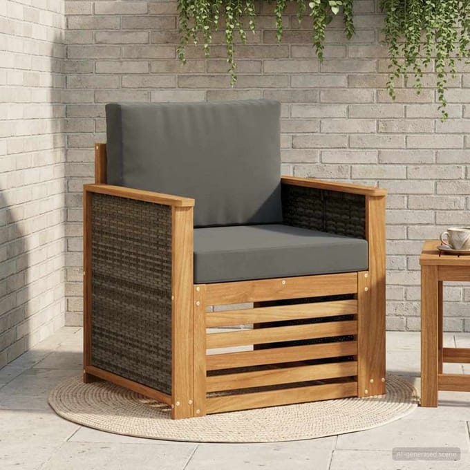 vidaXL - Buiten - Midden - Sofa - Naturel