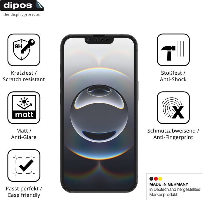 dipos – 2x Matte Pantserfolie geschikt voor Apple iPhone 17e | 9H Screenprotector
