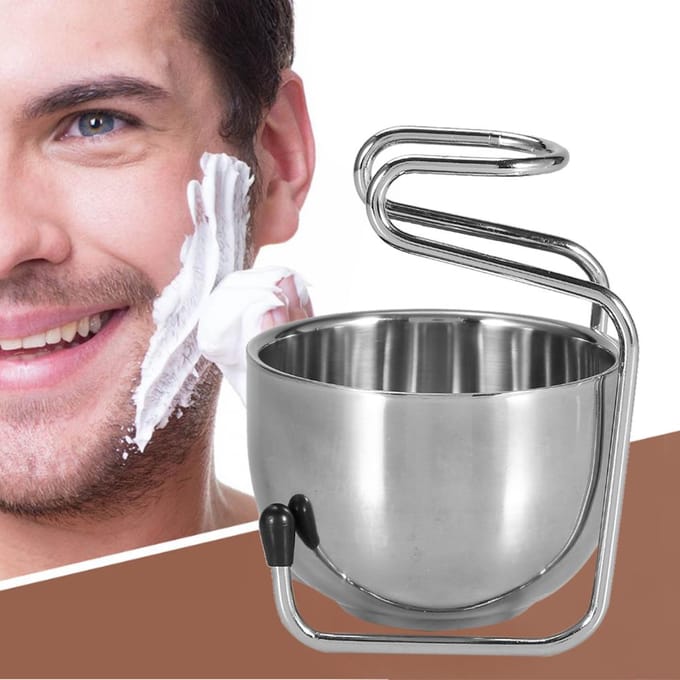 Support de blaireau en acier inoxydable, bol de rasage de sécurité, ensemble de toilettage black