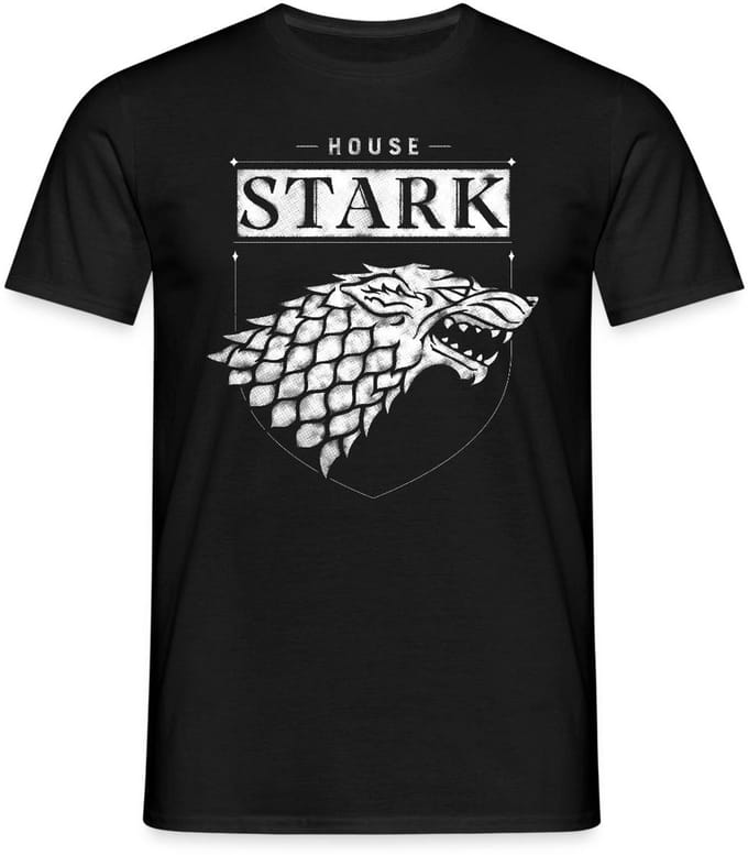 Game Of Thrones Huis Stark Wapen Schrikwolf T-Shirt Heren