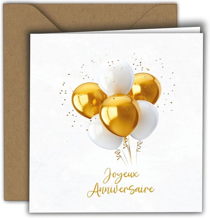 Set Wenskaarten Happy Birthday met Envelop - Formaat A6 - Geschikt voor Heren en Dames