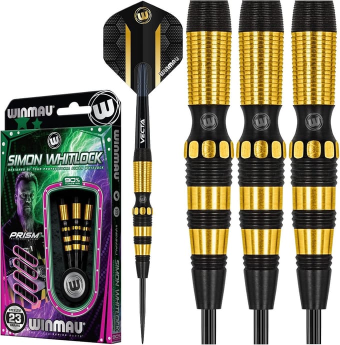23 gram Tungsten Darts Set met Flights en Stengels