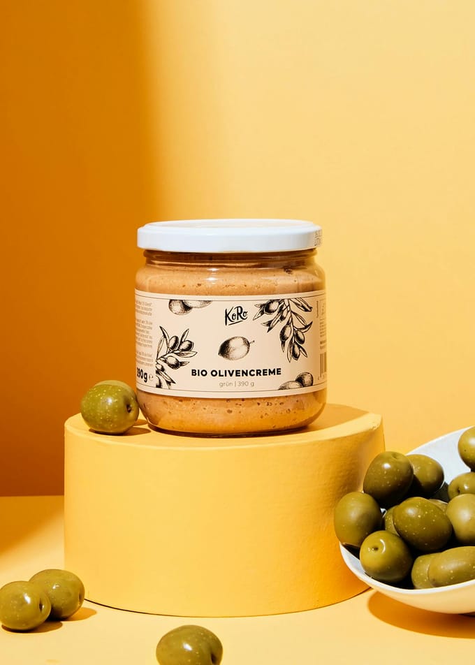 Bio groene-olijvencrème 380 g