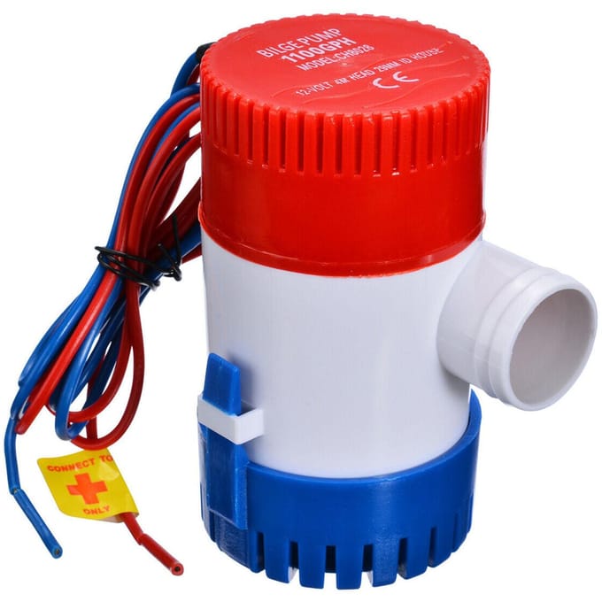12V elektrische pomp 1100GPH Marine lenspomp dompelpomp waterpomp red