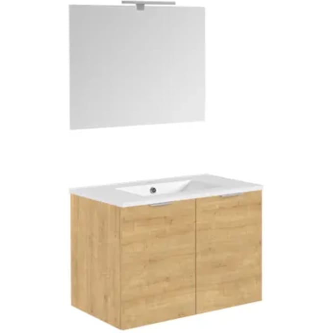 Allibert Badmeubelset Euro Pack 80cm Met 2 Deuren Arlington Eik