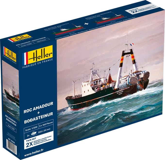 Heller Modelbouwpakket Schepen - 85608 ROC Amadour + Bodasteinur Ships - Twinset Plastic - 1:200 - Modelbouw