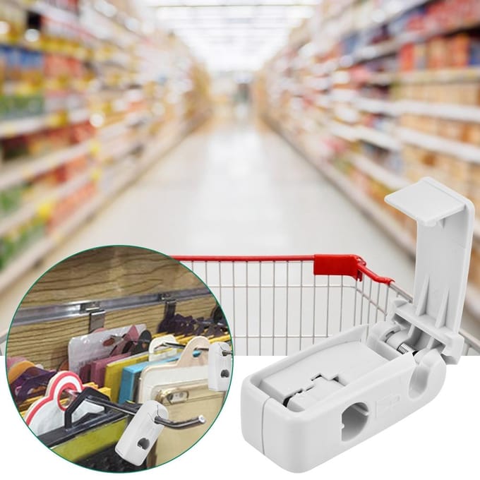 10 Pièces Système EAS Crochet de Magasin Verrou Antivol Sécurité de la Marchandise Verrou EAS (blanc) white