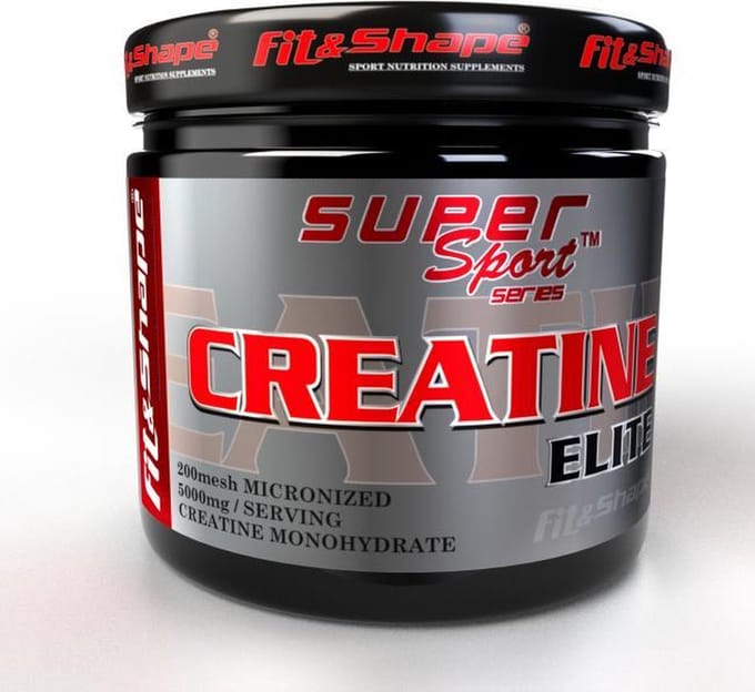 Fit&Shape CREATINE MONOHYDRAAT (200mesh) -pot 300 gram/met maatschep (60doseringen) 200mesh