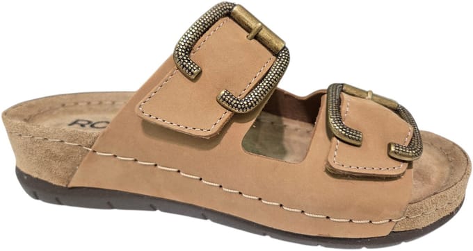 Rohde 5855 14 Slippers Beige Nubuck Dames - Beige - 37