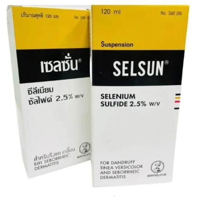 Anti-roos shampoo - Selsun sulfide 2,5% - 2 x 120 ml - Tegen roos - Tegen haaruitval