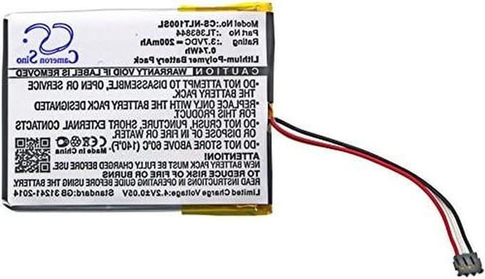 Reserve Batterij - Oplaadbare Accu - Thermostaat Werking - Li-Polymer Technologie - 200mAh - Zwart