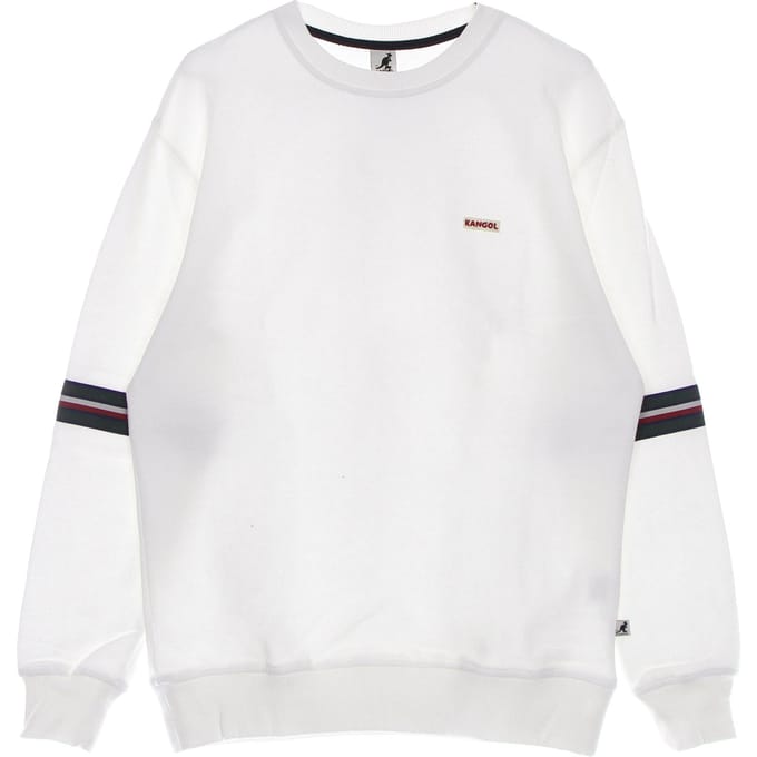 Lichtgewicht herensweatshirt met ronde hals, Heritage Taped Crew Sweat, gebroken wit