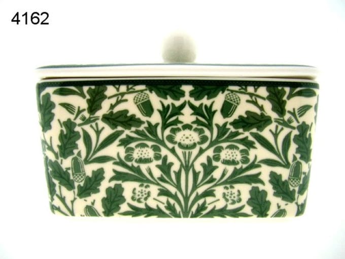 Lesser & Pavey Botervloot Acorn - porselein - met deksel - 14 x 10 x 12 cm