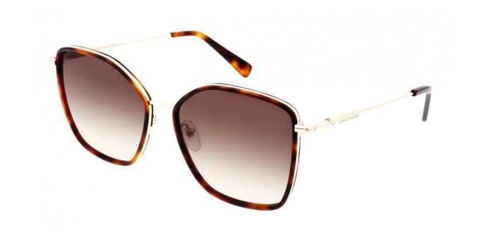 Longchamp Lo685s N Dames Zonnebril Bruin Gold 3/CAT2 Vrouw