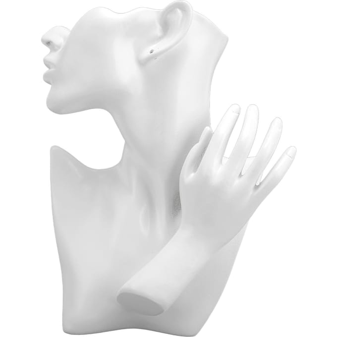 Mannequin Hand Sieradenhouder Armbanden Ringen Oorbellen Kettingen Displaystandaard Witte Hars white