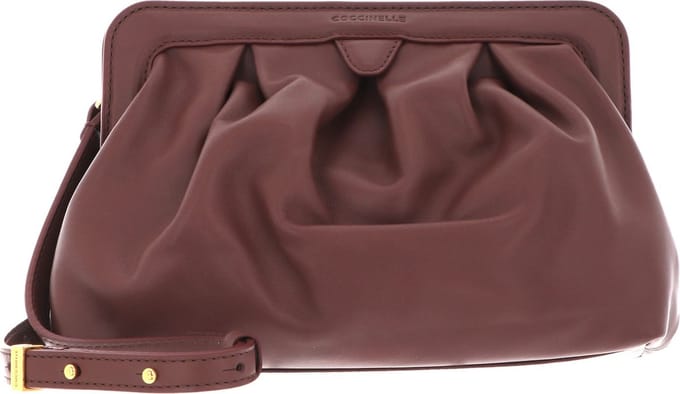 COCCINELLE Leren Schoudertas Diletta Mini Bag Carruba Bruine