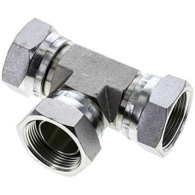 T-koppeling G1 1/4'' Binnendraad Staal Hydrauliek 150bar (2107.5psi)
