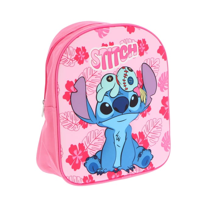 Lilo & Stitch 3D Rugzak - Schooltas - Polyester - Roze - Rugzak kind