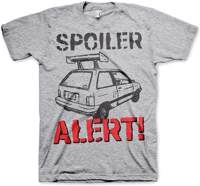 Hybris T-shirt 'Spoiler Alert' in heathergrijs
