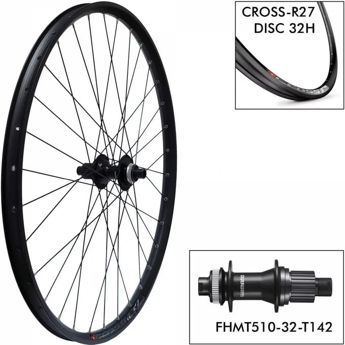 Fietswiel Mach1 T. Cross-R27 32H - MT510 12x142