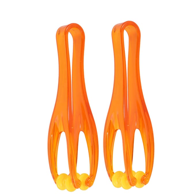 2 stuks Vingerroller Acupressuur Vingermassager Handgewrichtroller Pijnverlichting Handheld Massage orange